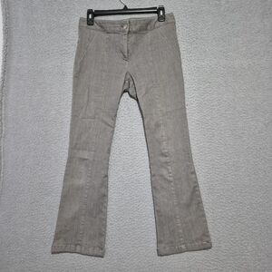 Veronica Beard Women's Cotton Blend Cassi Low Rise Crop Flare Gray Jeans 2